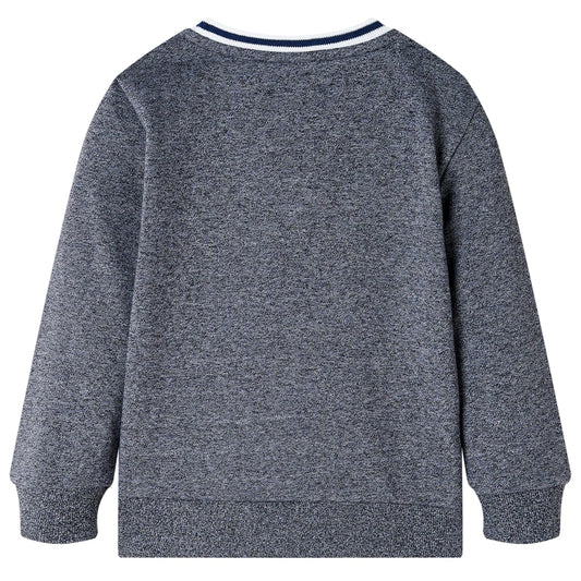 Kinder-Sweatshirt Marineblau Melange 92