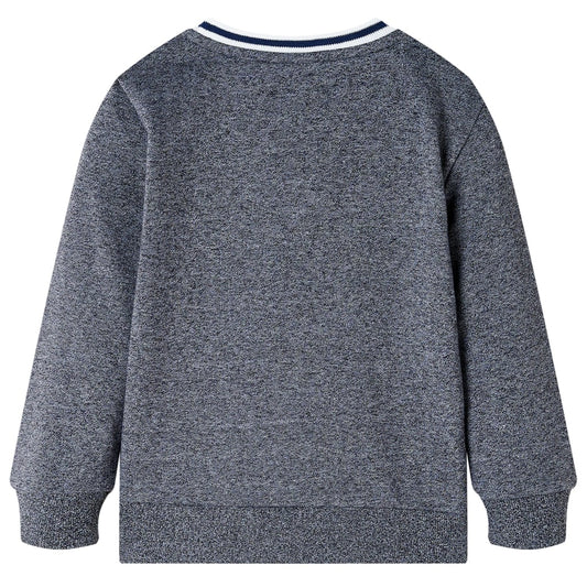 Kinder-Sweatshirt Marineblau Melange 104