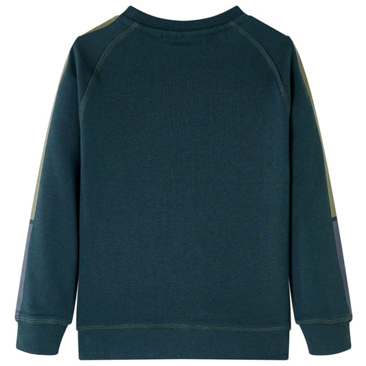 Kinder-Sweatshirt Moosgrün 128