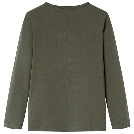 Kinder-Langarmshirt Khaki 140