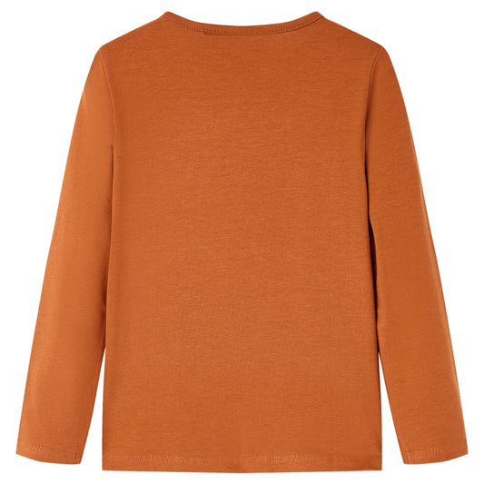 Kinder-Langarmshirt Cognac 128