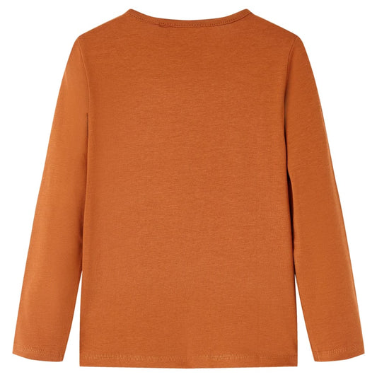 Kinder-Langarmshirt Cognac 140