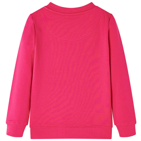 Kinder-Sweatshirt Knallrosa 116