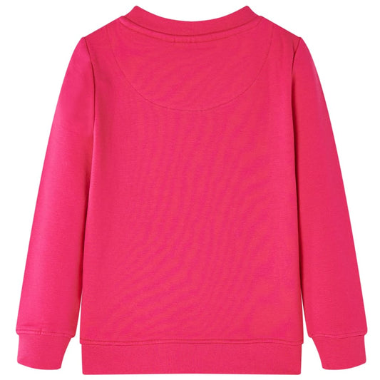 Kinder-Sweatshirt Knallrosa 140