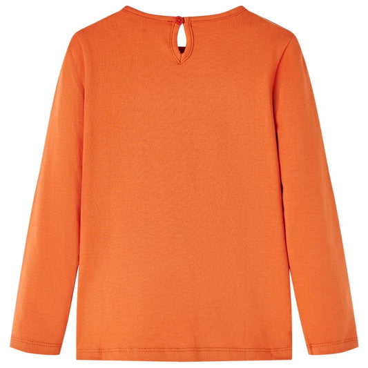 Kinder-Langarmshirt Dunkelorange 116