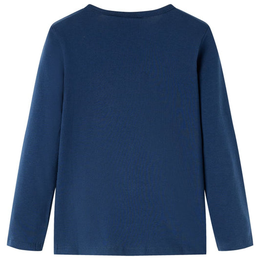 Kinder-Langarmshirt Marineblau 104