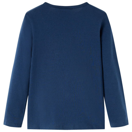 Kinder-Langarmshirt Marineblau 116