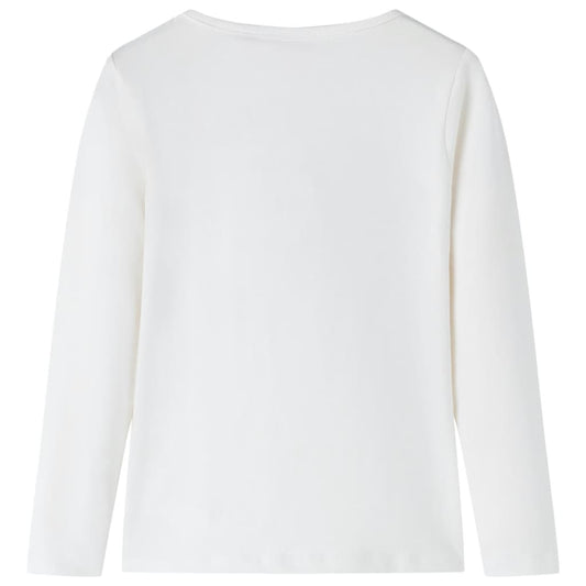 Kinder-Langarmshirt Ecru 116