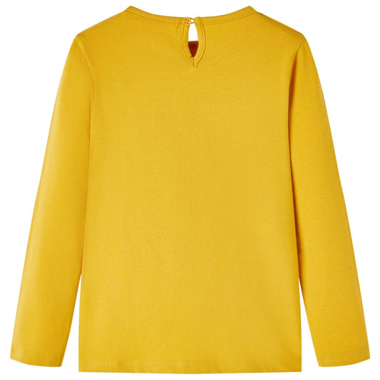 Kinder-Langarmshirt Dunkles Ocker 104