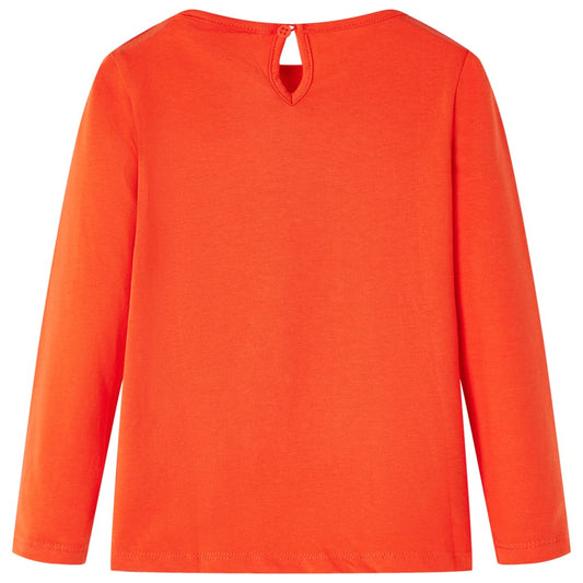 Kinder-Langarmshirt Dunkelorange 116