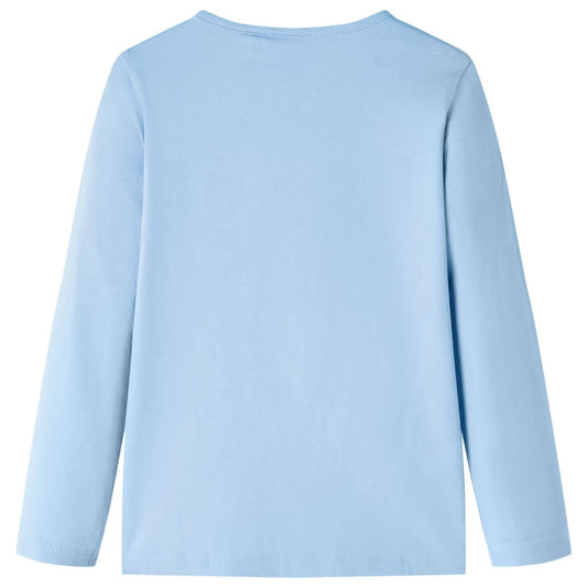 Kinder-Langarmshirt Hellblau 104