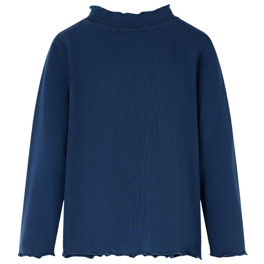 Kinder-Langarmshirt Marineblau 104
