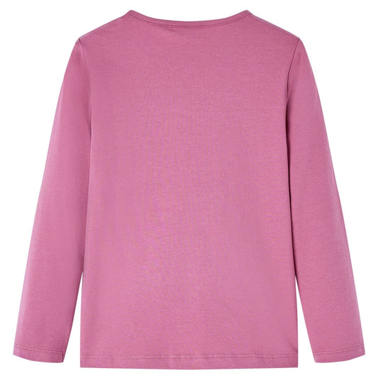 Kinder-Langarmshirt Himbeerrosa 104