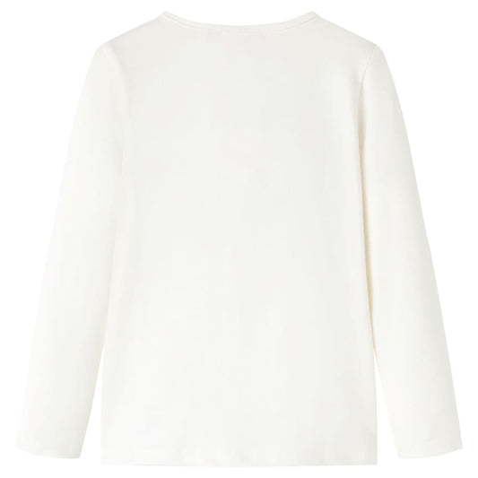 Kinder-Langarmshirt Ecru 128