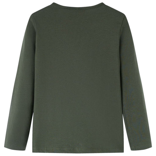 Kinder-Langarmshirt Khaki 92