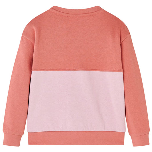 Kinder-Sweatshirt mit Farbblock Rosa 116