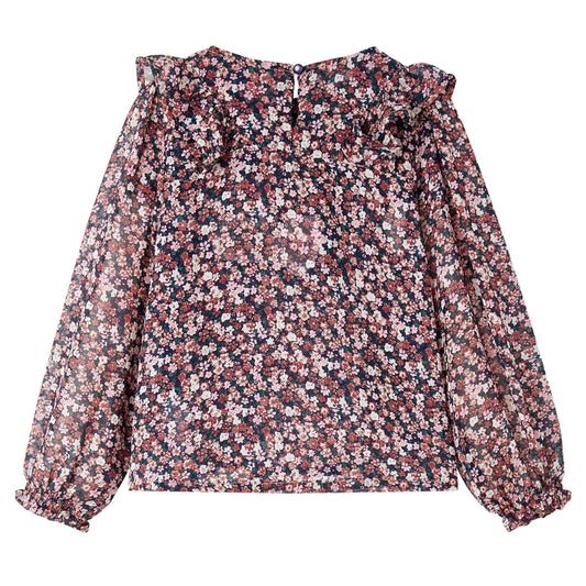 Kinder-Langarmbluse Dunkelrosa 128