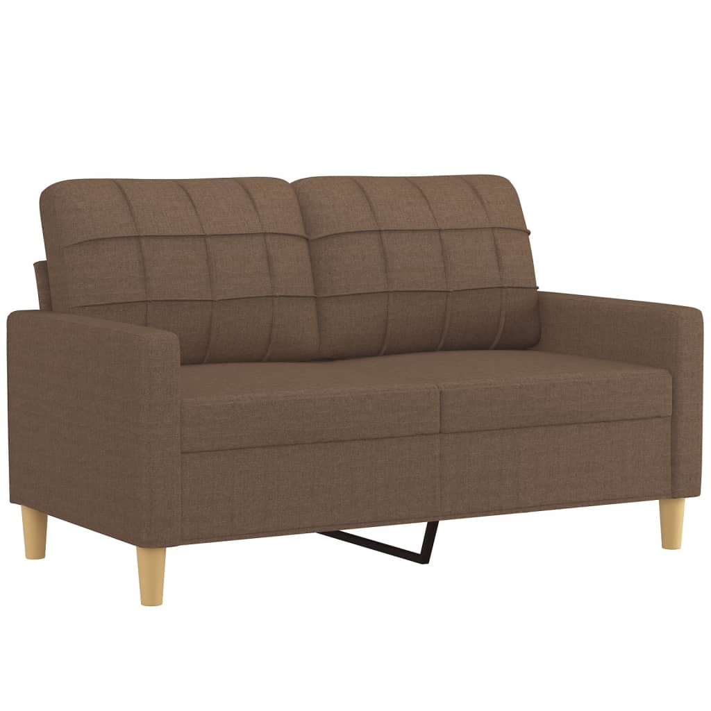 2-delt Sofasæt med puder brunt stof
