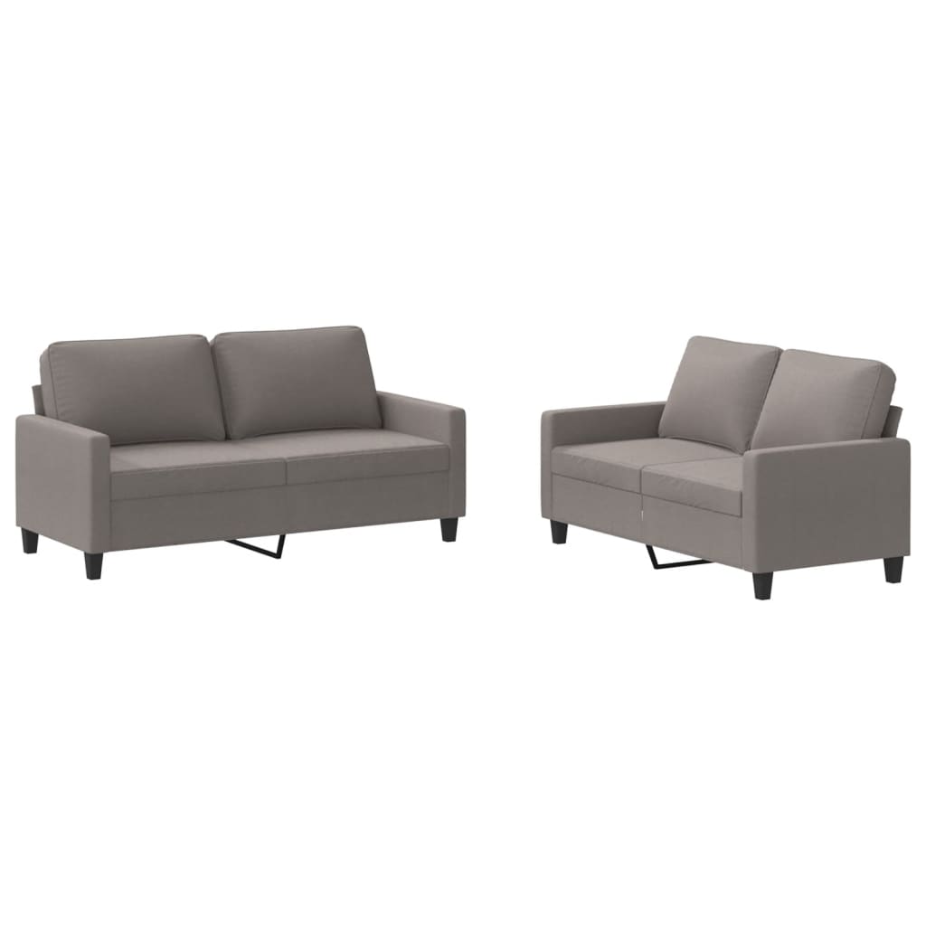 2-delt Sofasæt med puder i taupe stof