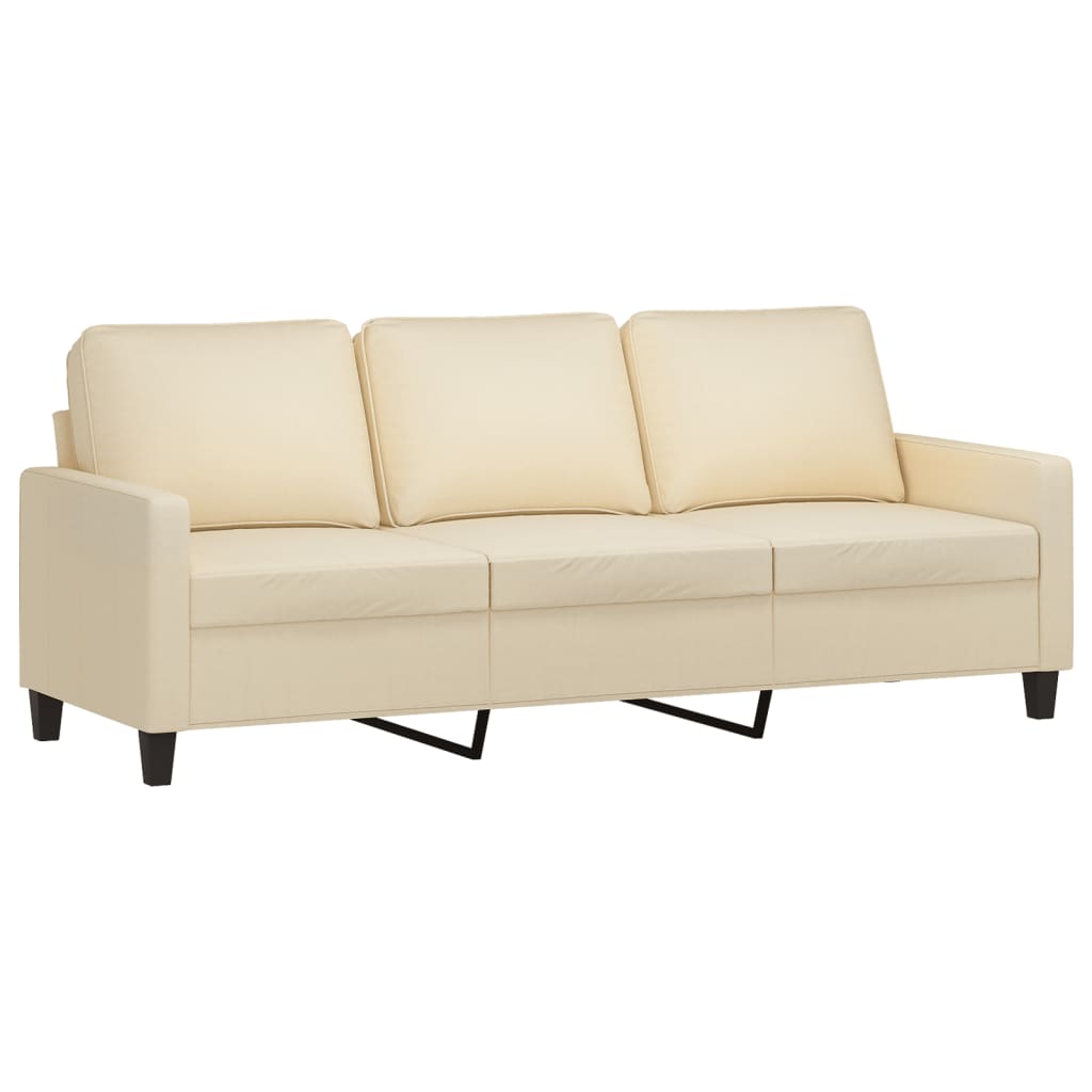 2-delt Sofasæt med puder cremestof