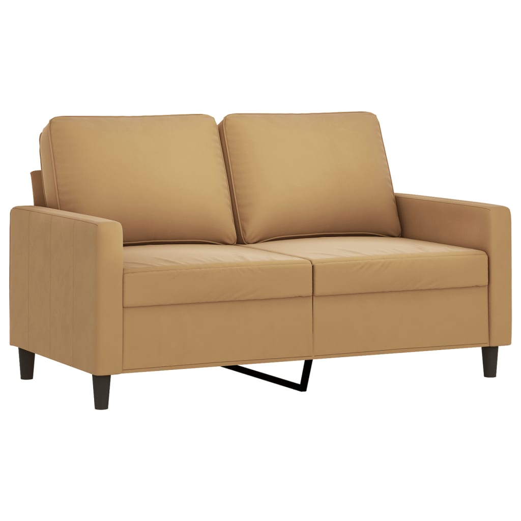 2-delt Sofasæt med puder brunt fløjl