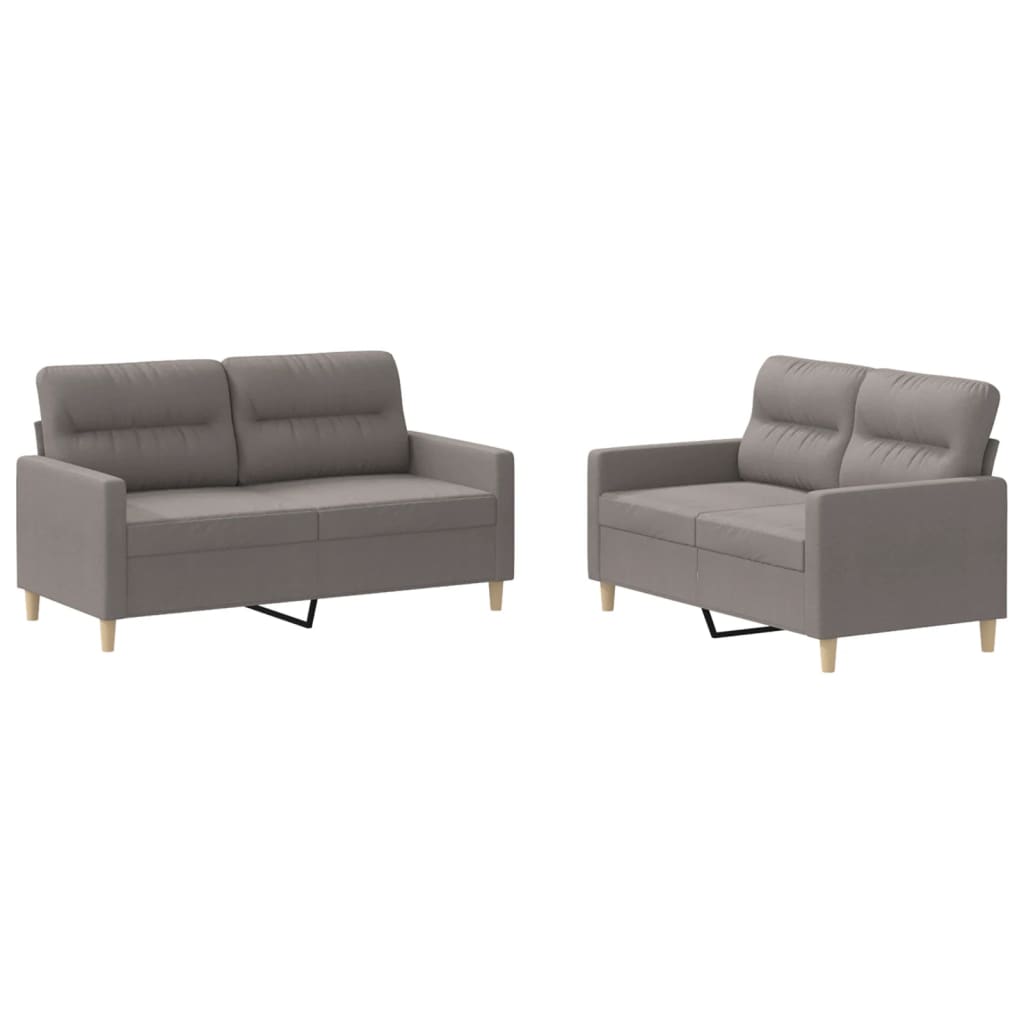 2-delt Sofasæt med puder i taupe stof