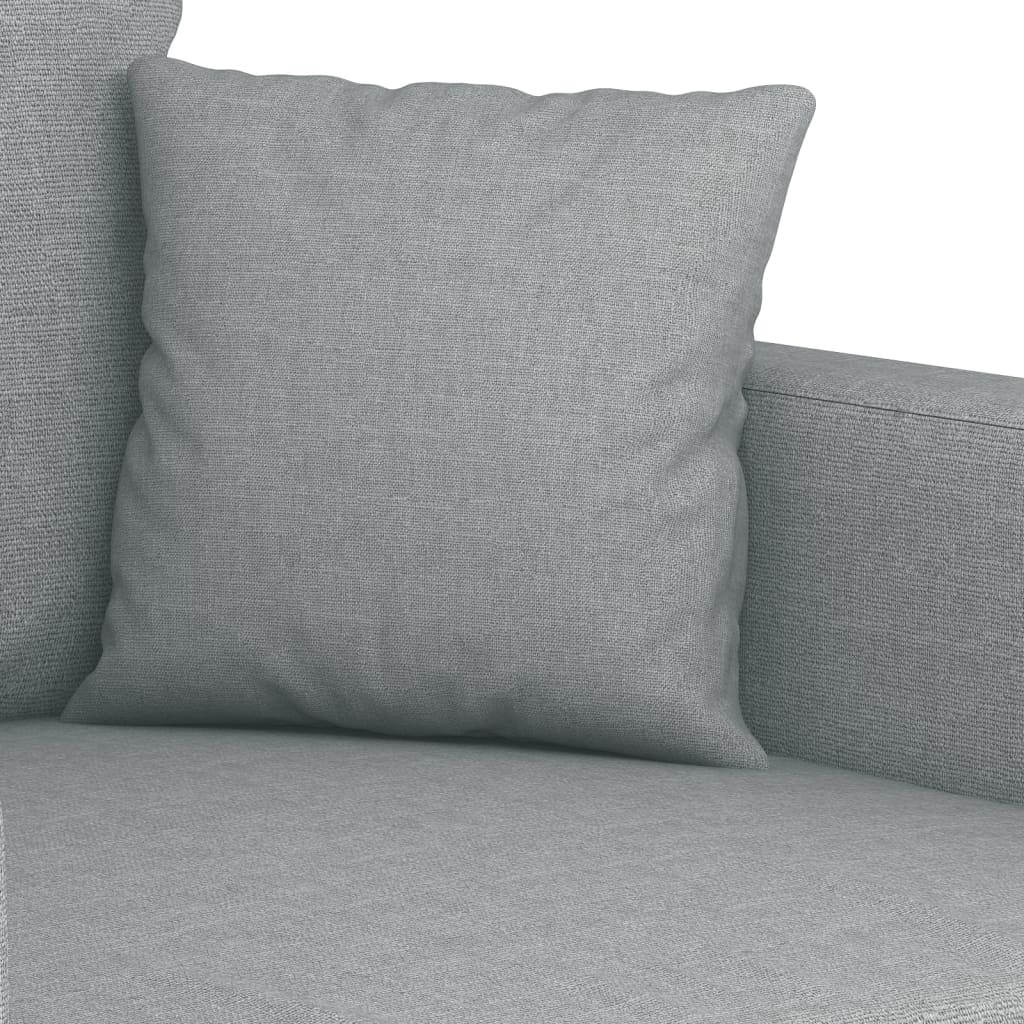 2-delt Sofasæt med puder lysegråt stof