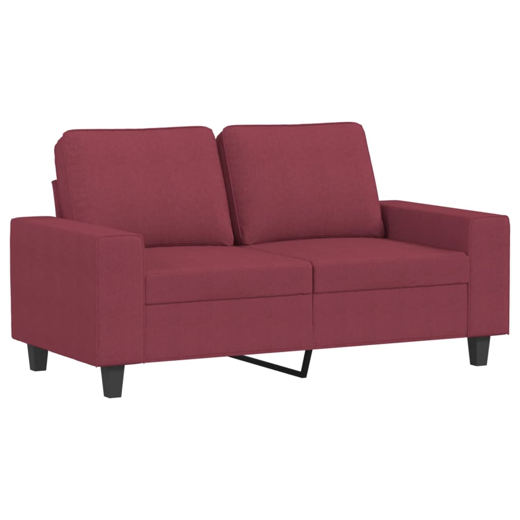 3-delt sofasæt vinrødt stof