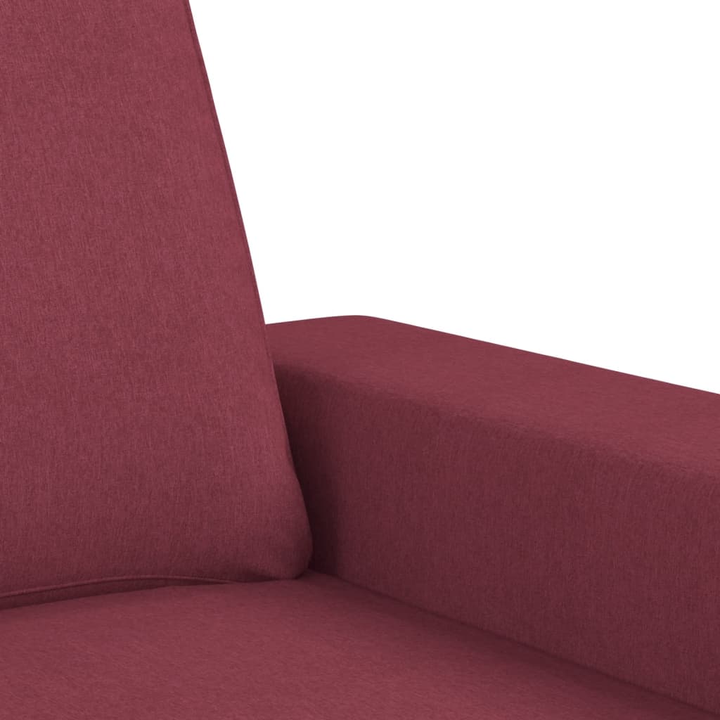 3-delt sofasæt vinrødt stof
