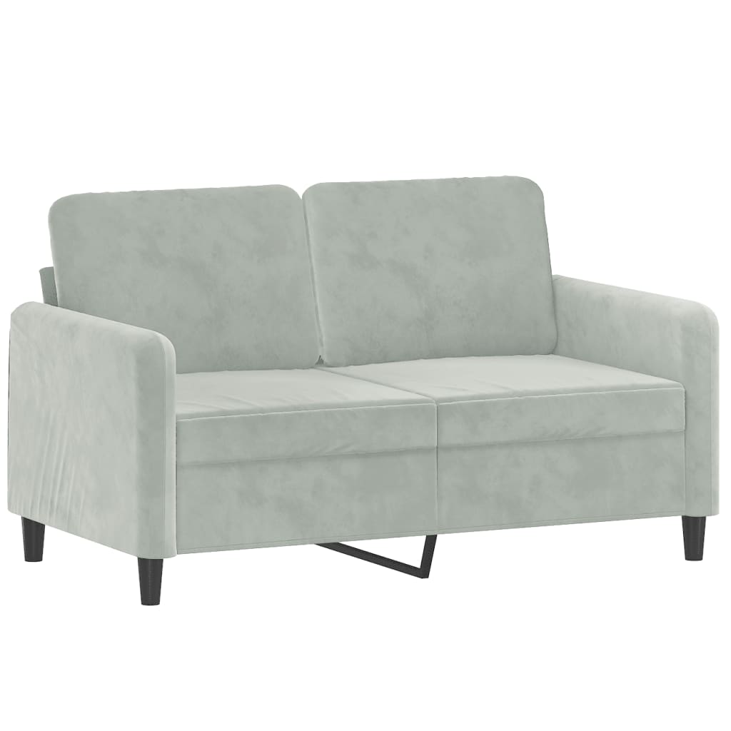 3-delt Sofasæt lysegrå fløjl