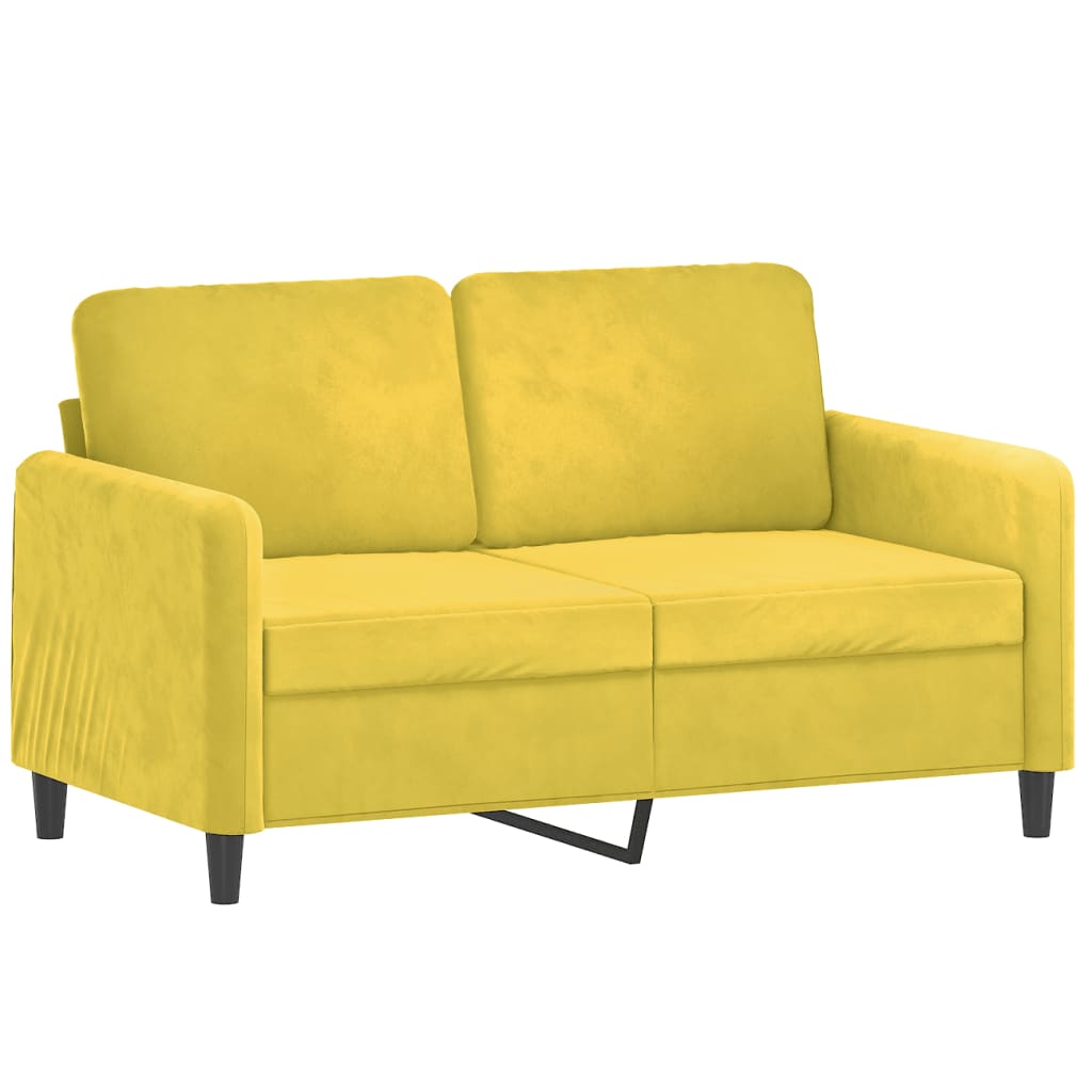 2-delt sofasæt gult fløjl