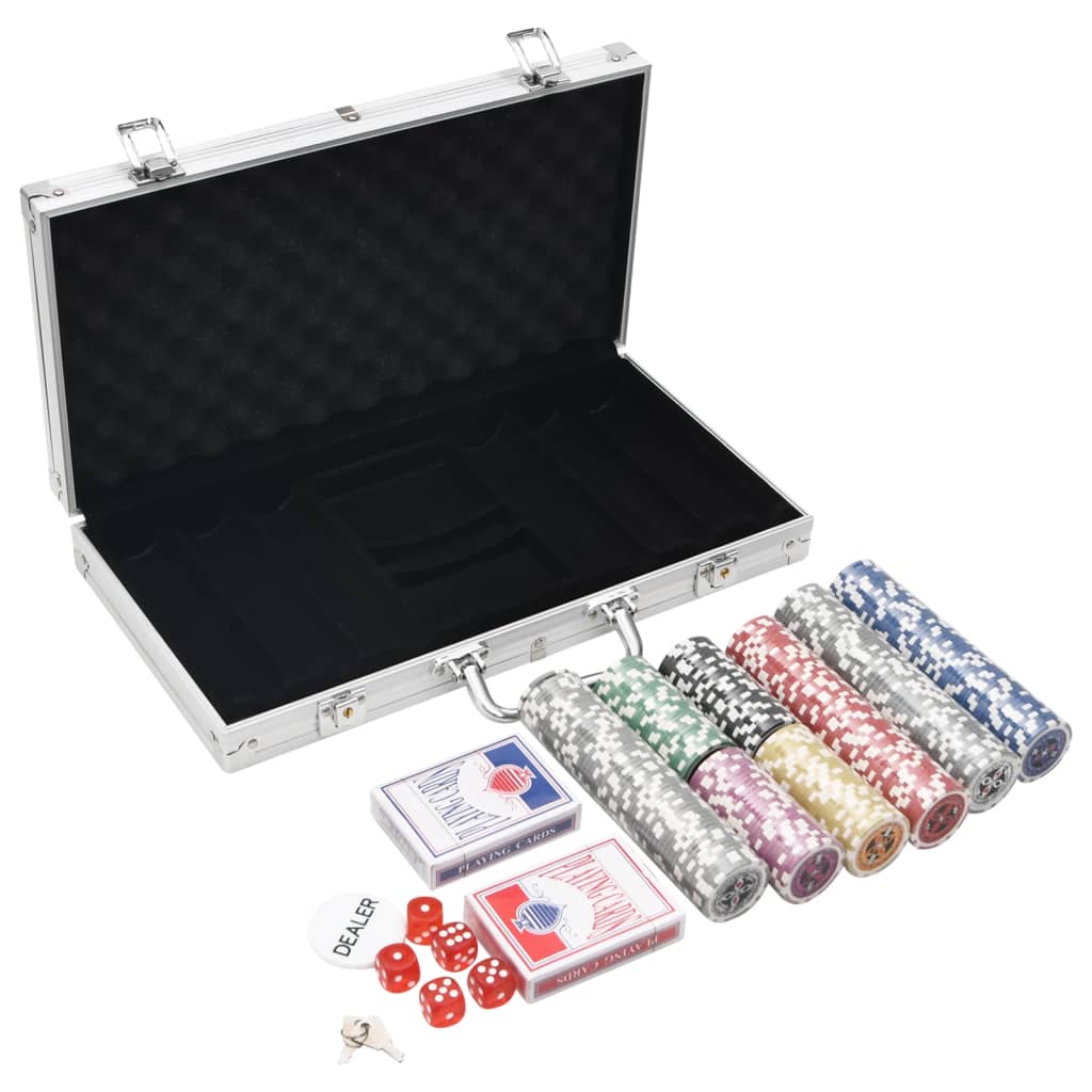 Pokerchipsæt 300 stk. 11,5 g