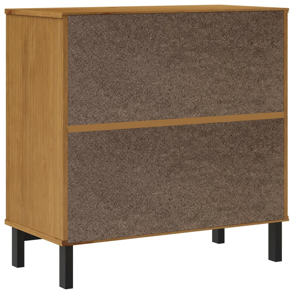 Skænk med glaslåge FLAM 80x40x80 cm massiv fyrretræ