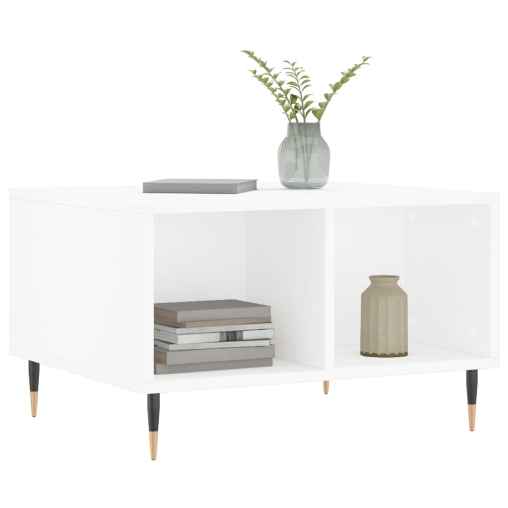 Sofabord Hvid 60x50x36,5 cm Træ Materiale