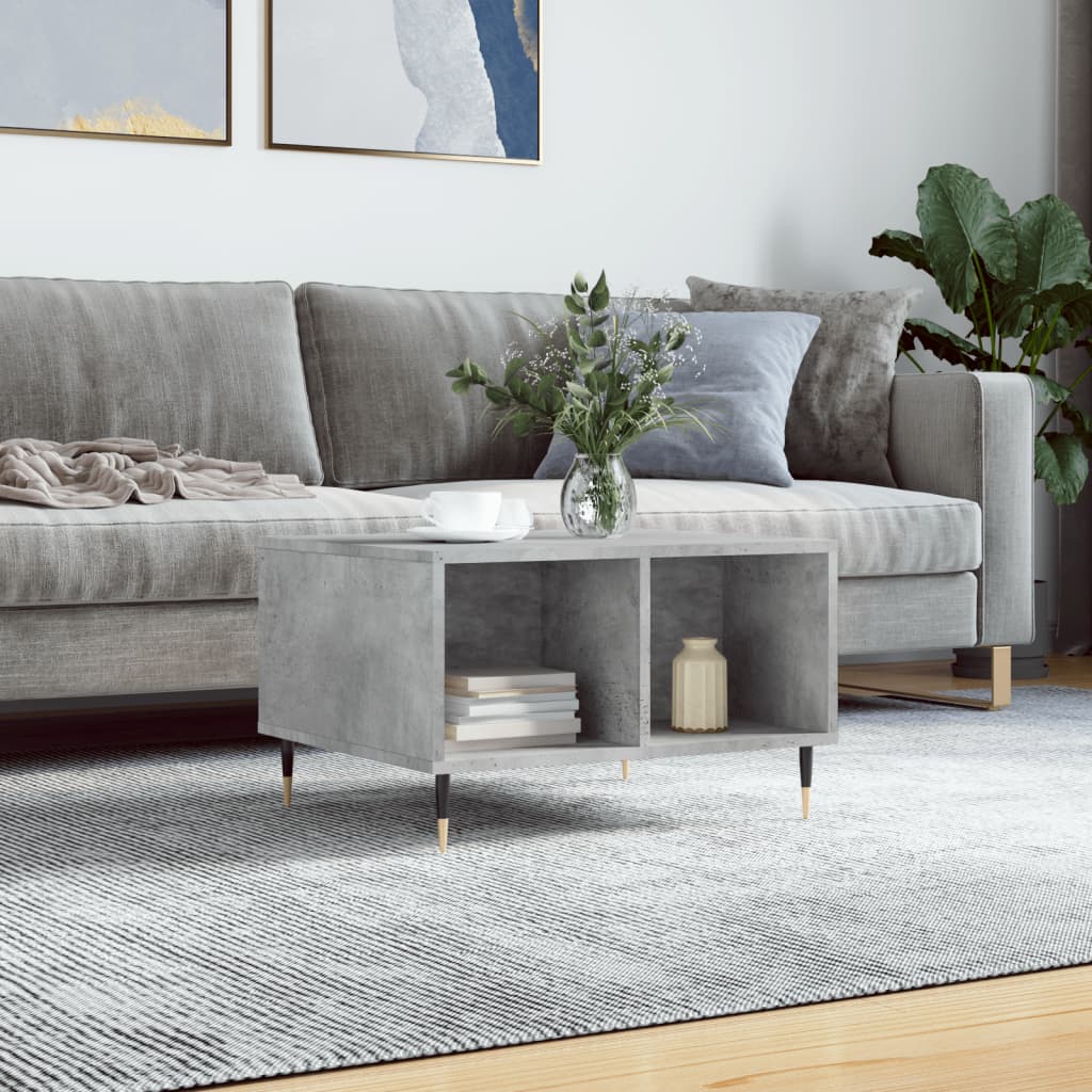 Sofabord betongrå 60x50x36,5 cm træmateriale