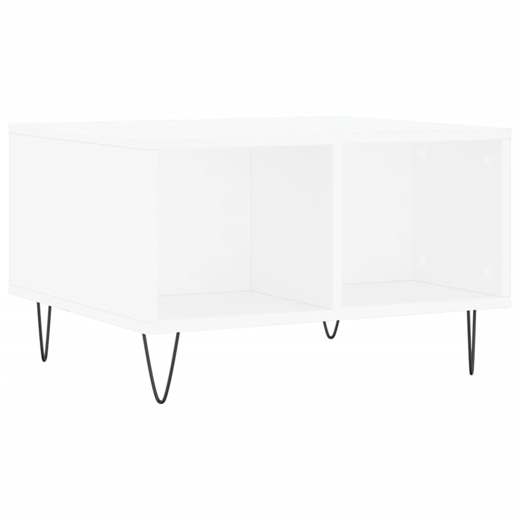 Sofabord Hvid 60x50x36,5 cm Træ Materiale