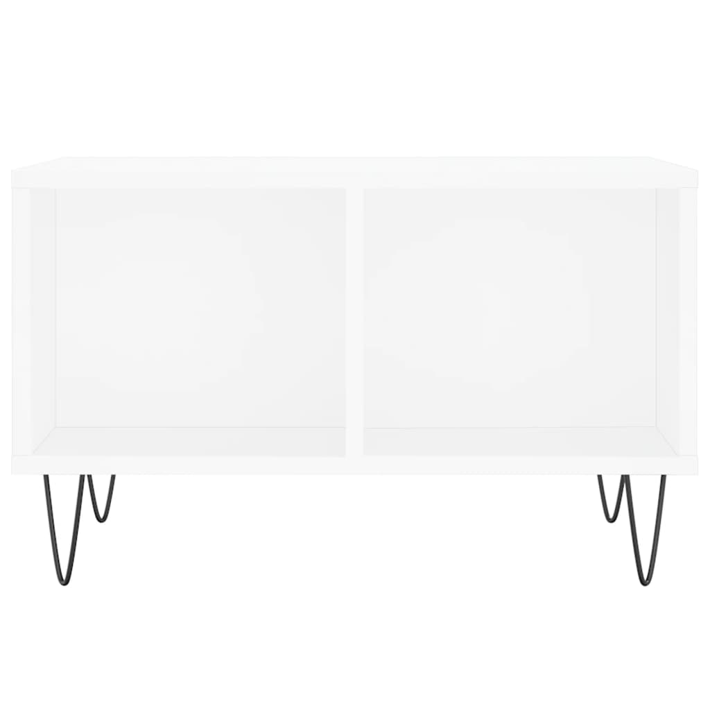 Sofabord Hvid 60x50x36,5 cm Træ Materiale