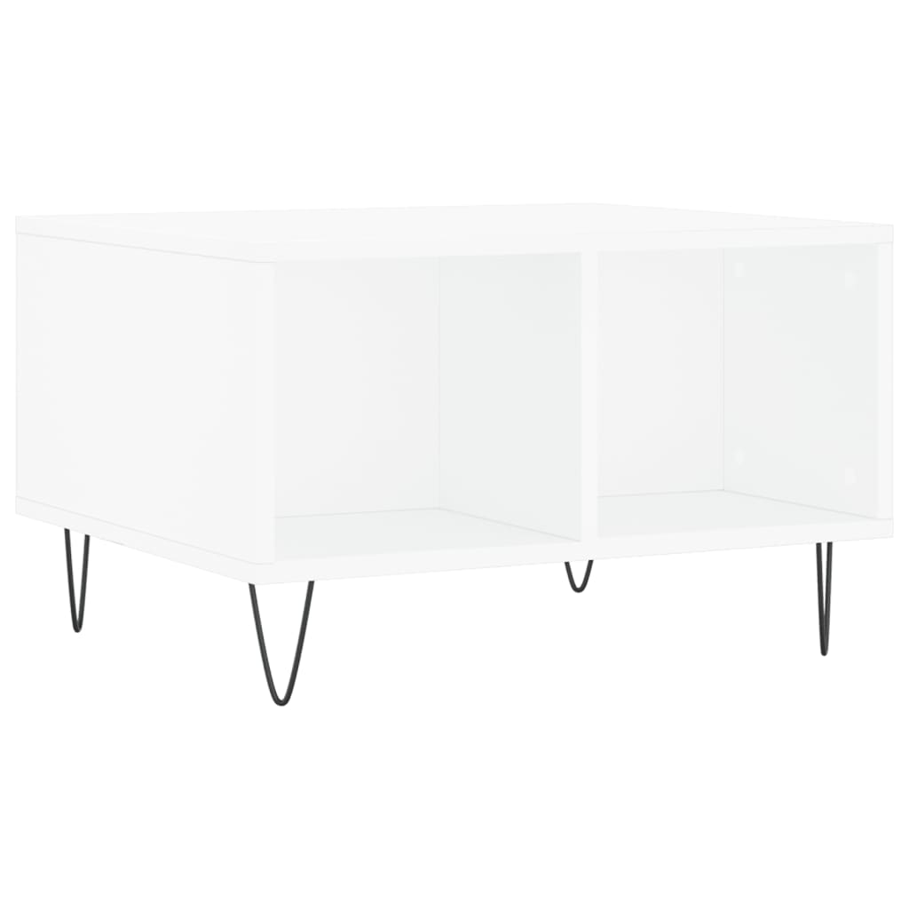 Sofabord Hvid 60x50x36,5 cm Træ Materiale
