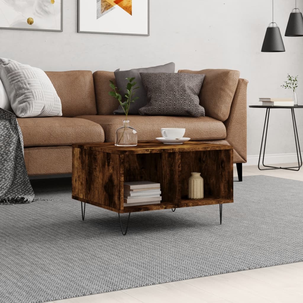 Sofabord røget eg 60x50x36,5 cm træmateriale