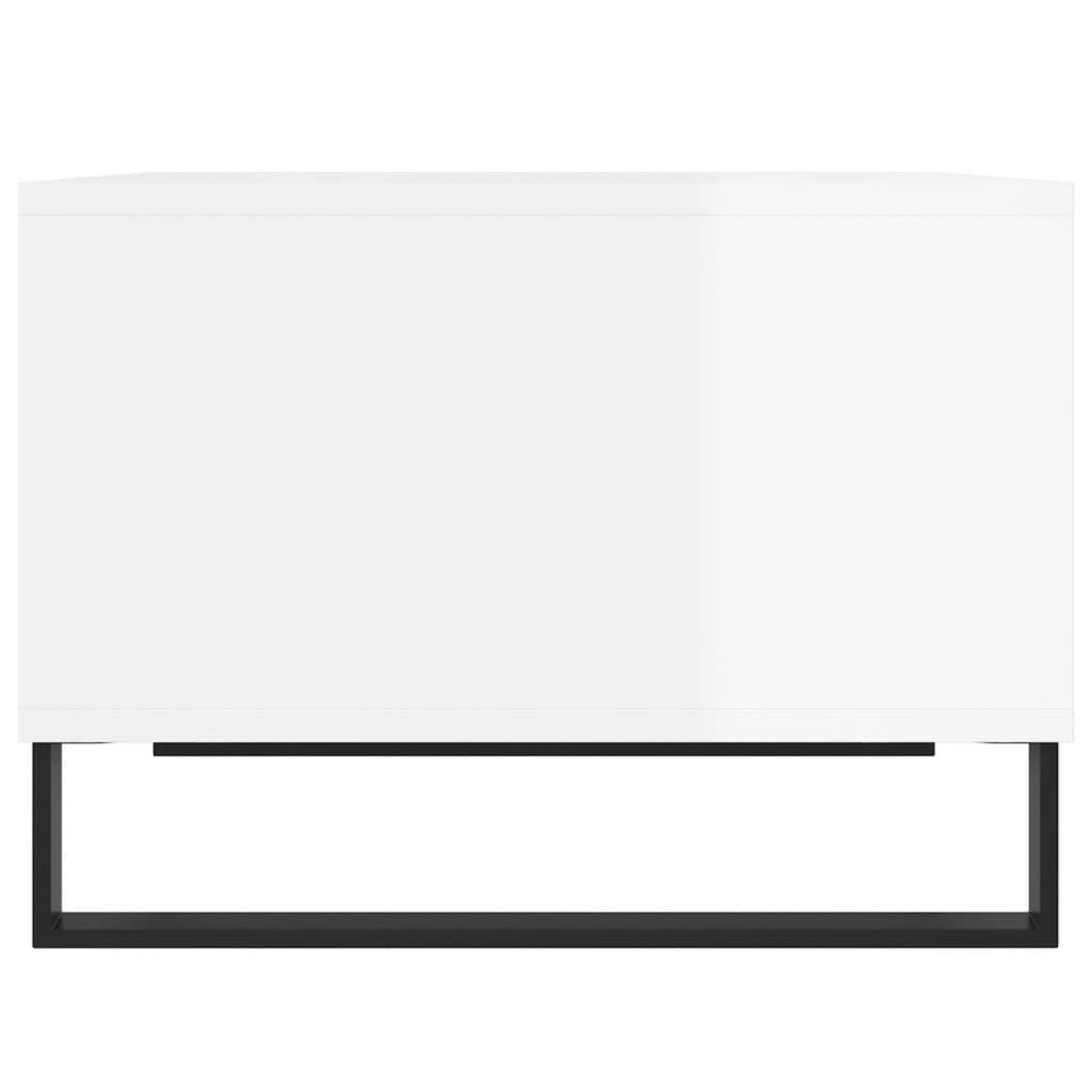 Sofabord højglans hvid 60x50x36,5 cm træmateriale