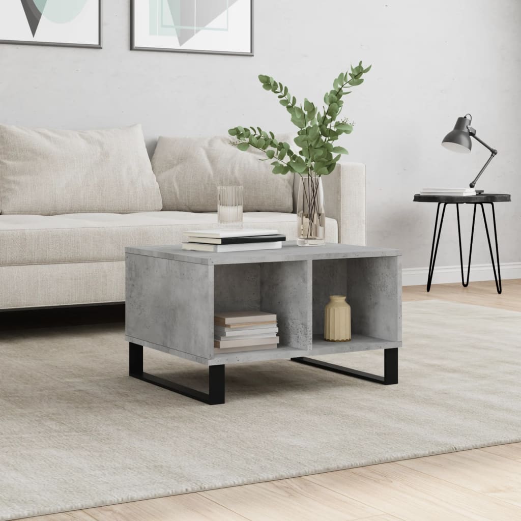 Sofabord betongrå 60x50x36,5 cm træmateriale