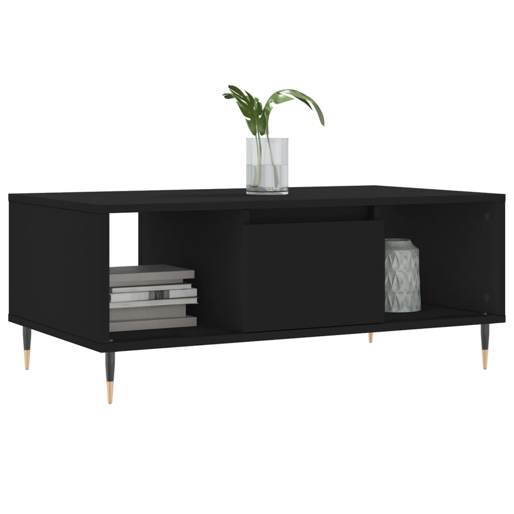 Sofabord Sort 90x50x36,5 cm Træ Materiale