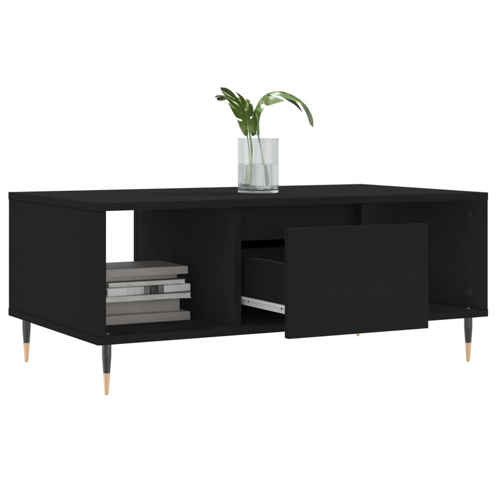 Sofabord Sort 90x50x36,5 cm Træ Materiale