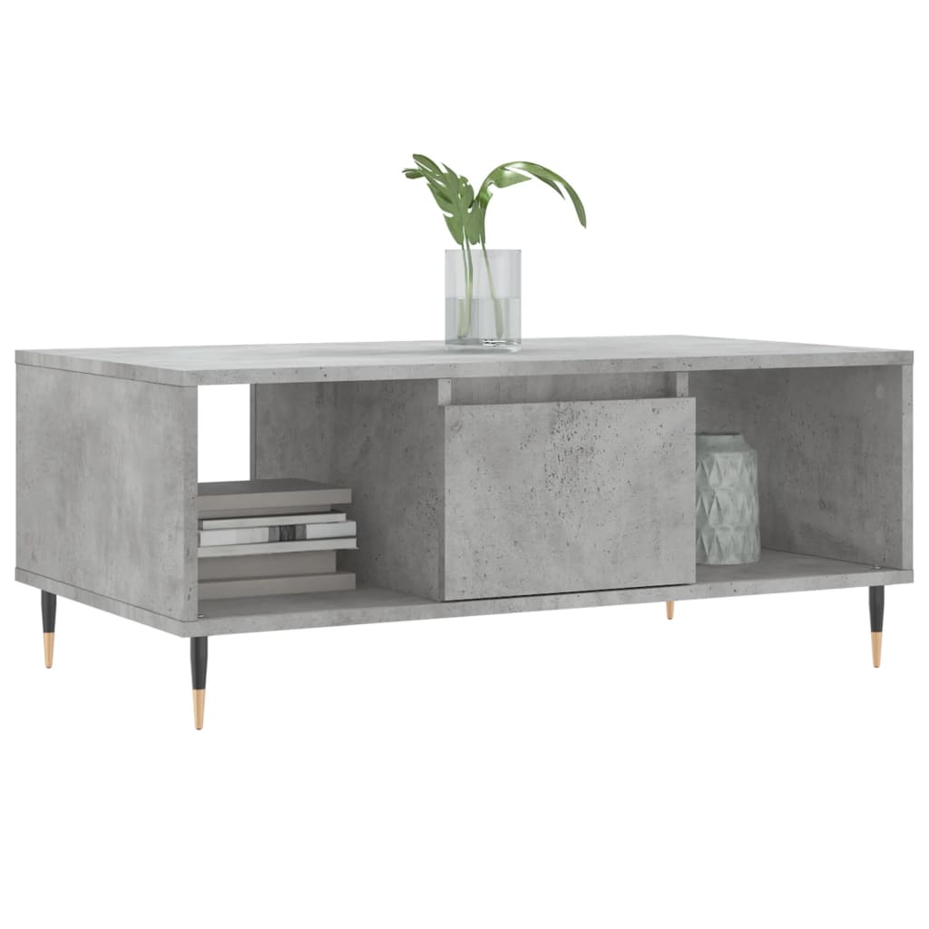 Sofabord betongrå 90x50x36,5 cm træmateriale