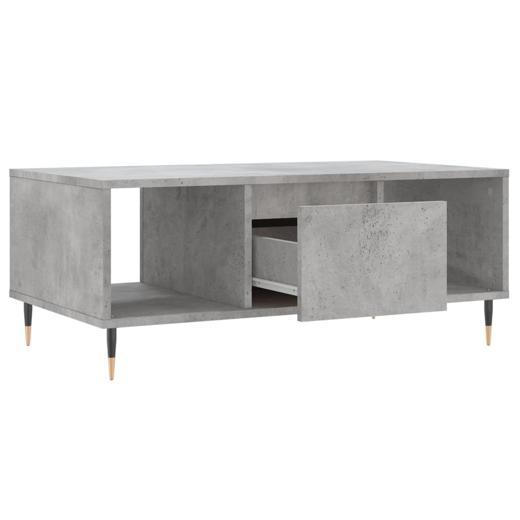 Sofabord betongrå 90x50x36,5 cm træmateriale