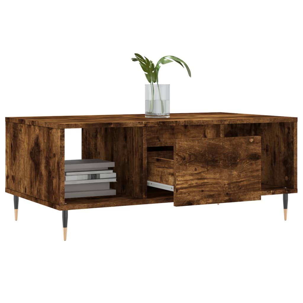 Sofabord røget eg 90x50x36,5 cm træmateriale