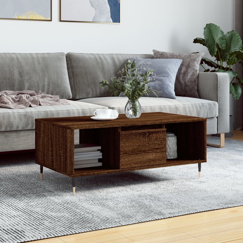 Sofabord Brun Eg Look 90x50x36,5 cm Træmateriale