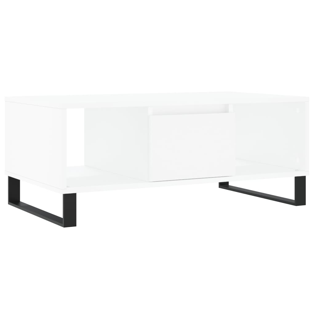 Sofabord Hvid 90x50x36,5 cm Træ Materiale