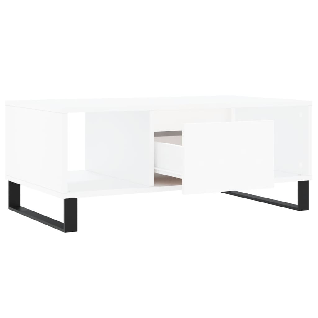 Sofabord Hvid 90x50x36,5 cm Træ Materiale