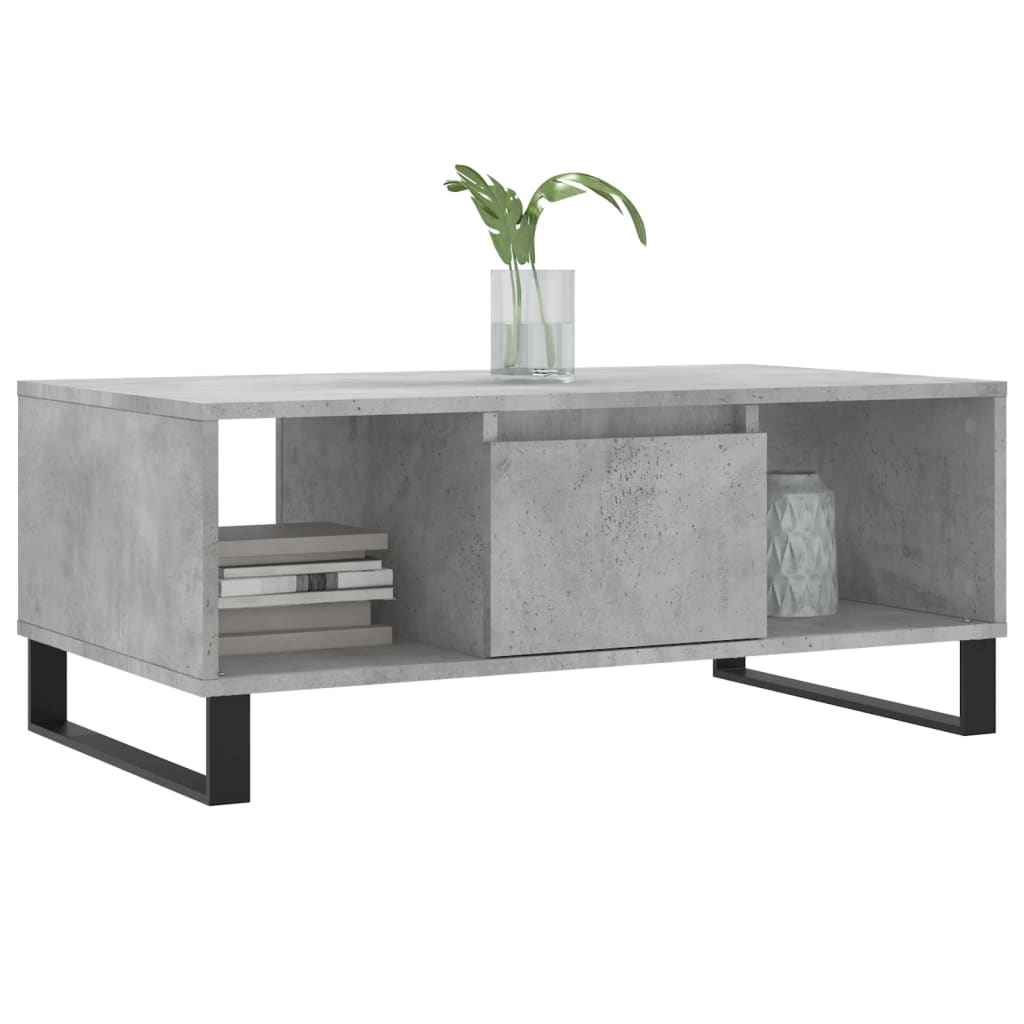 Sofabord betongrå 90x50x36,5 cm træmateriale